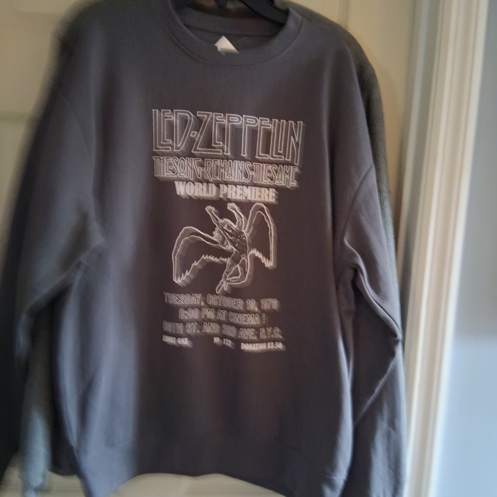 Gray Led Zeppelin Graphic Sweatshirt